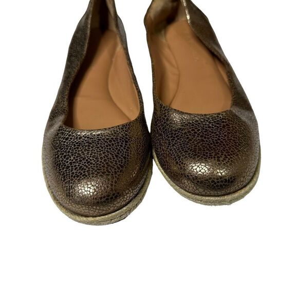 Banana Republic gold ballet flat 6 rope shimmer metallikc - Picture 7 of 8